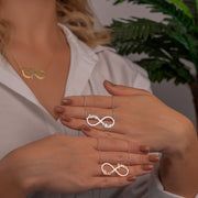 Infinity Silver Name Necklace, Gifts For Mother's Day, Personalized Gifts